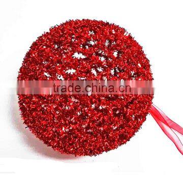 red Christmas wire ball hanging ball decoration