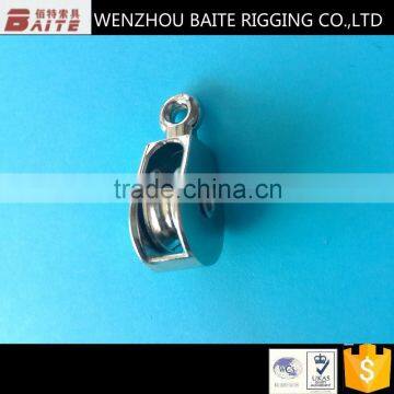 Zinc Alloy Nickel Plated China Manufacturer Small Single-wheel Pulley With Round Eye photo-5