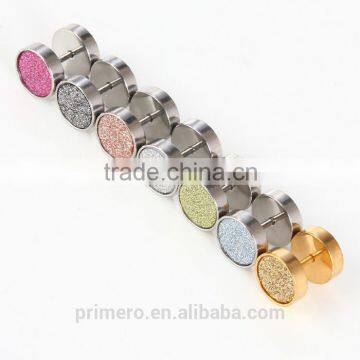 Punk With Circular Needle Dumbbell Mens Tanishq Diamond Earrings photo-3