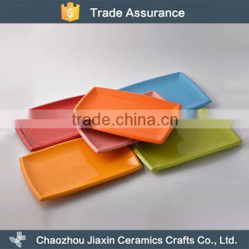 Cheap colorful rectangular plain ceramic plate                        
                                                                                Supplier's Choice