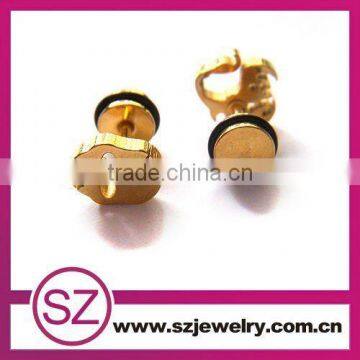 D128 stainless steel wholesale fashion gold earrings 2015 new design