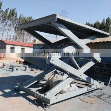 Large work platform fixed hydraulic scissor lift