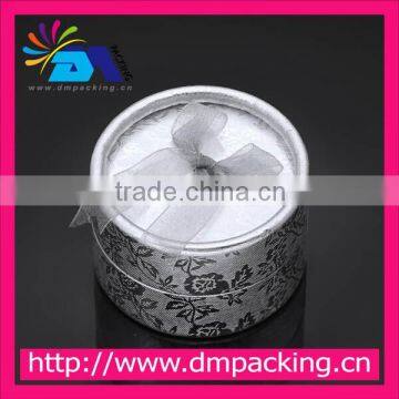 silver round design jewelry box jewelry gift box