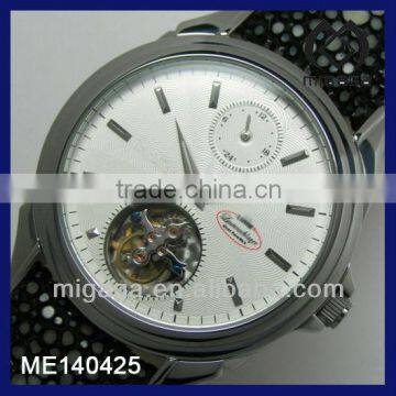 24 hours display small dial high quality mechanical watch mechanical see through skeleton watch