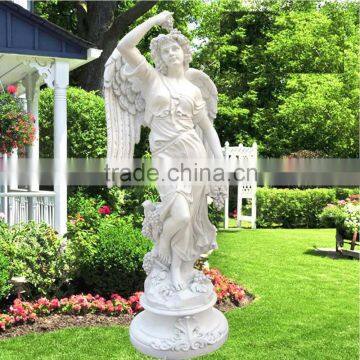 Hand Carved White Marble Garden Statues