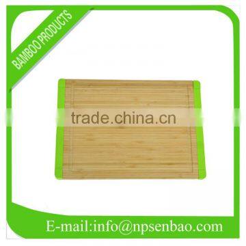 Green edge bamboo cutting board