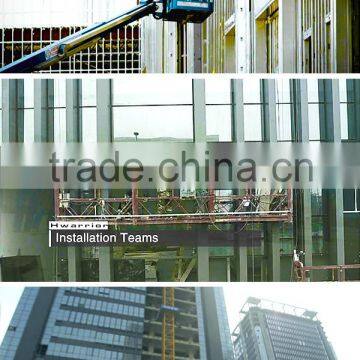 exterior building glass wall facade installation