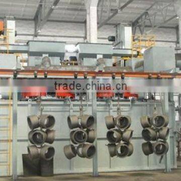 Overhead Hanging Chain Type Alloy Wheels Shot Blasting Machine