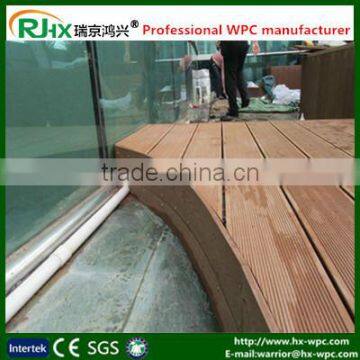 Customized outdoor garden public landscape WPC decking with high quality and good price/direct manufacturer