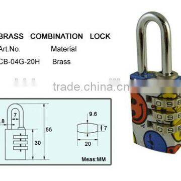 Heavy duty brass padlock locking changeable combination lock combination zipper lock