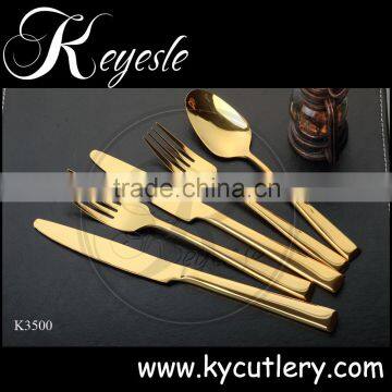 elegant gold flatware,stainless steel buffet,golden cutlery set