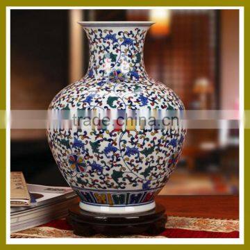 2016 OEM factory direct sales blue and white chinese jingdezhen antique vase porcelain