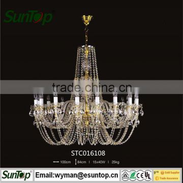 2016 contemporary crystal chandelier bobeche with Energy Saving