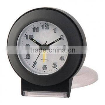 mini folding premium travelling alarm clock for promotion