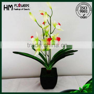decor latex orchids flower artificial flower pot
