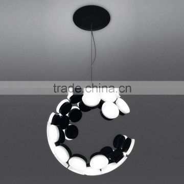 Aluminum Acrylic LED Suspension Lights Incomplete Sphere for Projects