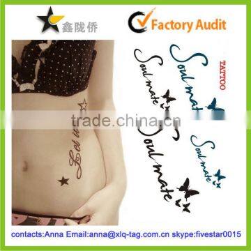 2014 Cheap cool professional custom sexy belly tattoo