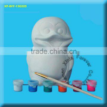 ceramic penguin paint set