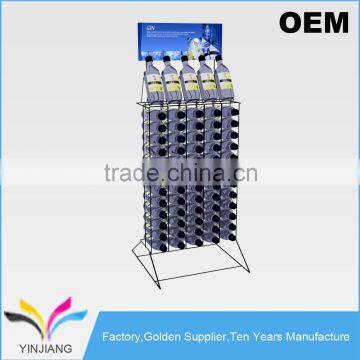 Heavy Duty Foldable Metal Custom Traveler's Gin Display for Liquor Bottle Display