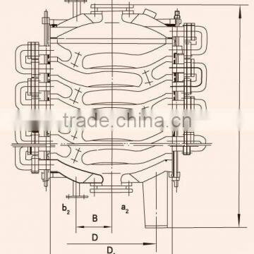 good quality glass lined plate type condenser from famous chinese company