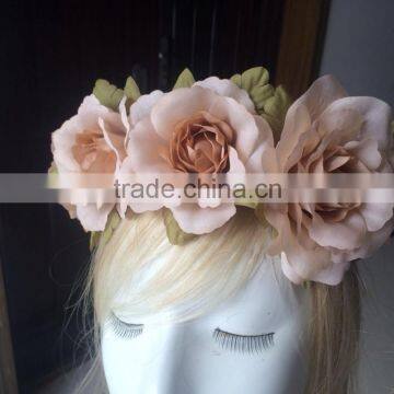 Wholesale wreath tiara flower artificial flower crown wedding headband flower