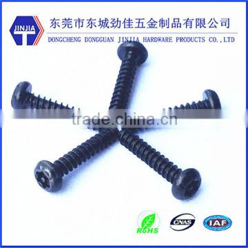 m2.3 carbon steel black galvanize tapping security torx screw