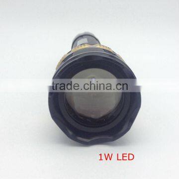 1W Powerful Led With 3D Batteries Zoom Adjustable Flashlight photo-3