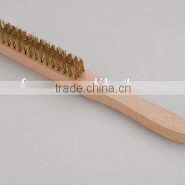 straight handle stiff cleaning brass brush