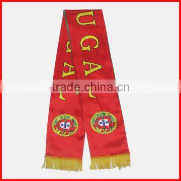 popular and durable scarf,100% polyester scarf,knitting pattern football scarf