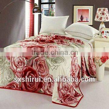 100 polyester high quality TV flannel fleece blanket made in china