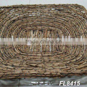 Wicker Square Planter Saucer