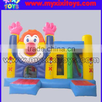 inflatable clown jumping house with slide combo