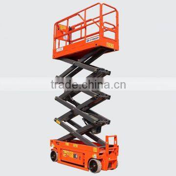 Best selling electro-hydraulic scissor lift,self-propelled mobile hydraulic scissor lift,four wheels mobile scissor lift table