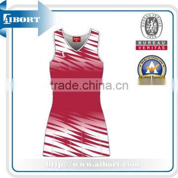 SUBNT-578-4 fitted women's sleeveless netball uniform