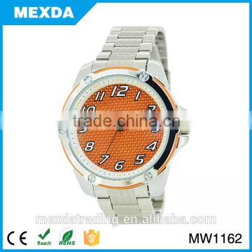 china wholesal fashional steel strap colorful dial eather watch