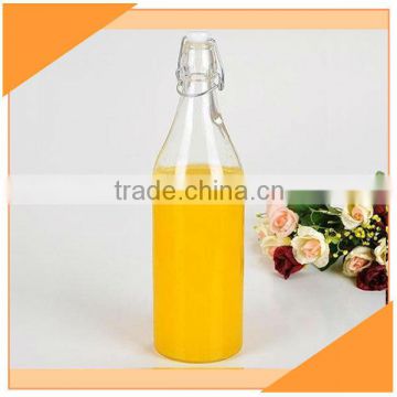 Swing Top Clear Glass Juice Bottle