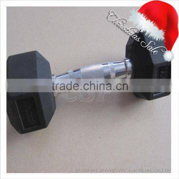 Christmas promotion fitness center wholese cast iron rubber coated dumbbell set for male use factory supply