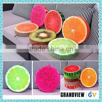 Fashionable Round Shape Sofa Fruit Pattern Printed Seat Cushion For Chair