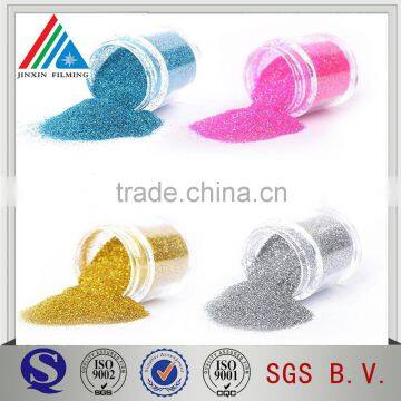 100% pure golden/silver metallized PET Glitter Powder Multi Color