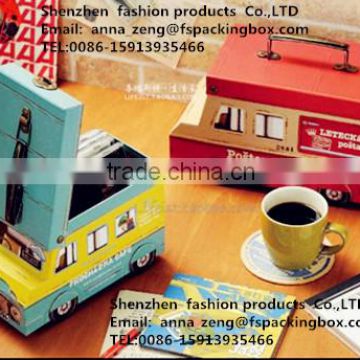 Lovely Mini car cardboard suitcase made in China