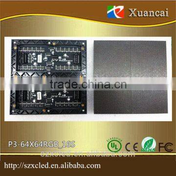 P3-64x64RGB (19.2X19.2CM) Indoor P3(3IN1) full color SMD unit board 16scanning 75 HUB p3 led module