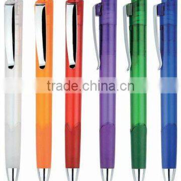 2012 spring new design plastic transparent ball pen for promotion