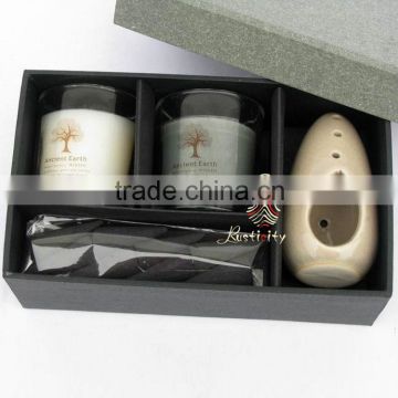 Hot Selling Scented Candle Set /Incense Sticks/Ceramic Holder/Esential Oil Warmer