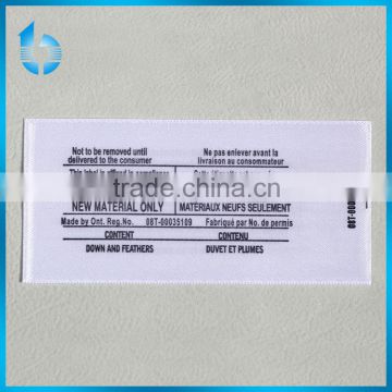 Imported oil printed satin composition label for army uniform