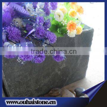 Large size vessel natural slate stone material cheap flower pots