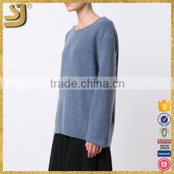 New arrival women casual Blue wool knitting sweater