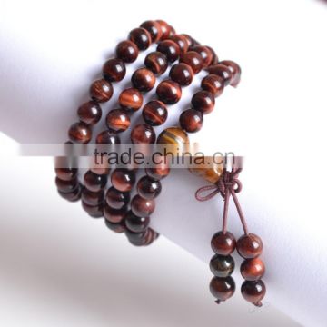 Red tiger eyes 108 beads bracelets, buddha bracelets ,fashion bracelets