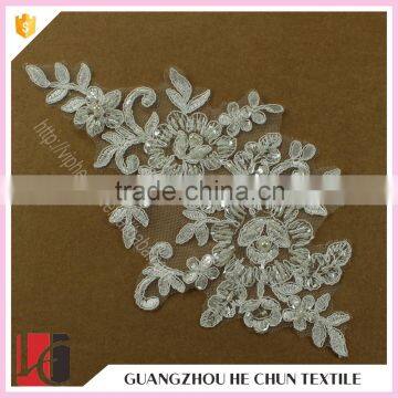 HC-2174-1 Hechun Sew Sequin Pearl Embroidery Lace Applique for Clothes photo-5