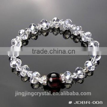 Clear ball beads simple crystal bracelet