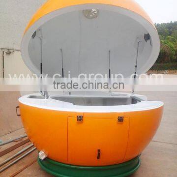 Hot sale orange shape kiosk orange juice kiosk orange kiosk